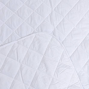 Однотонна літня ковдра двоспальна біла 180х210 стьобана тонка мікрофібра / холофайбер гіпоалергенна, фото 3