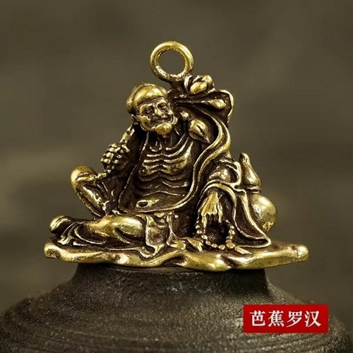 Ретро мідна латунна подарунковий колекція підвіска статуетка фігурка Чжао Гунмін