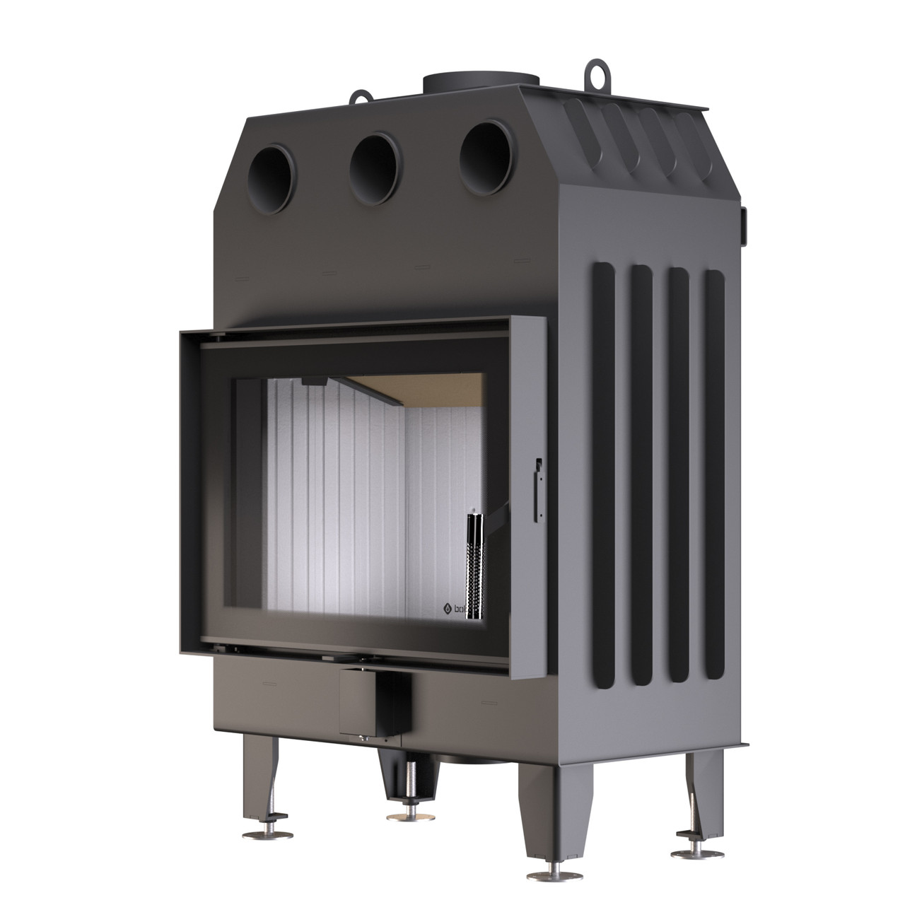 Сталева камінна топка BOKAR 7050 white ceramatex, фото 1