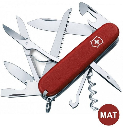 Ніж Victorinox Huntsman Mat 91мм/15 передм/Red Mat