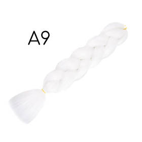 Канекалон однотонний білий А9 60см