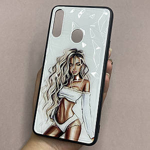 Чохол для Samsung Galaxy A20s Ladies з 3д ефектом з дівчинкою чохол на телефон самсунг а20с білий