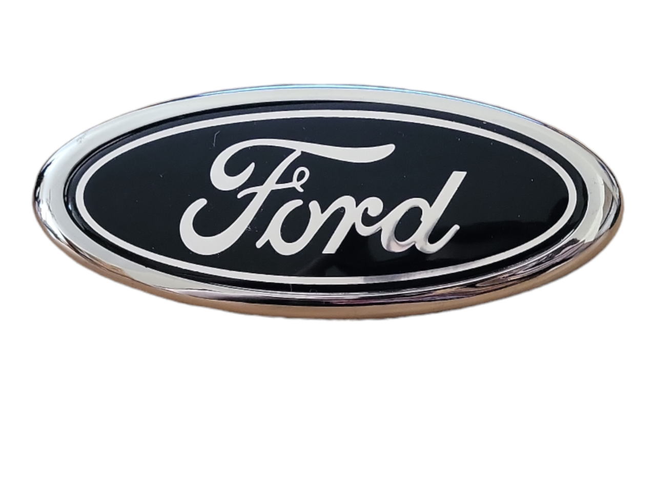 Емблема на капот, багажник Ford Форд 146х58мм темно-синя на направляючих
