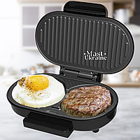 Гриль-котлетниця Hamburger Maker DSP 750 Вт з антипригарним покриттям та діаметром котлети 10 см KC-1124