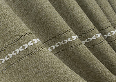 Однотонна тканина льон, мережка. Висота 2,8м. Колір капучино. Код 1409ш