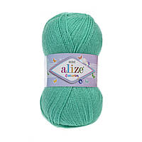 Пряжа акрил Alize Sekerim Bebe № 249 зелена бірюза (Алізе Секерім Бейбі)