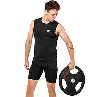 Обгумовані диски для штанги Life Fitness SC-80154B-20 з потрійним хватом і металевою втулкою 20 кг 51 мм