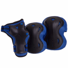 Комплект дитячого захисту Zelart SK-2376 наколінники, налокітники та зап'ястя на липучках (S/ 3-7 років) Синій, фото 1