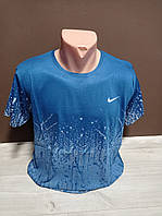 Підліткова футболка для хлопчика Найк Туреччина на 14-18 років синя фіолетова сіра