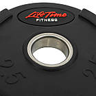 Диски обгумові для штанги LIFE FITNESS 2.5 кг 51 мм для силових тренувань, фото 4