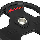 Диски обгумові для штанги LIFE FITNESS 20 кг 51 мм для силових тренувань, фото 3