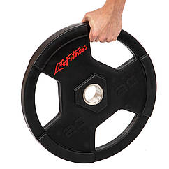 Диски обгумові для штанги LIFE FITNESS 20 кг 51 мм для силових тренувань