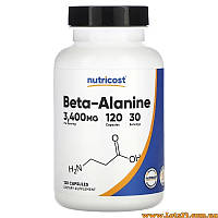 Бета Аланін для тренувань спортсменів Nutricost Beta-Alanine 120 капсул