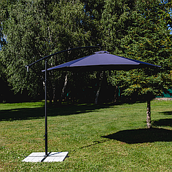 Синя складана парасолька LEOBRO з LED підсвічуванням та бічним подовжувачем¶