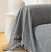 Плед покривало на ліжко, диван чи крісло з матеріалу, який не мнеться 180х300 сірий, фото 5
