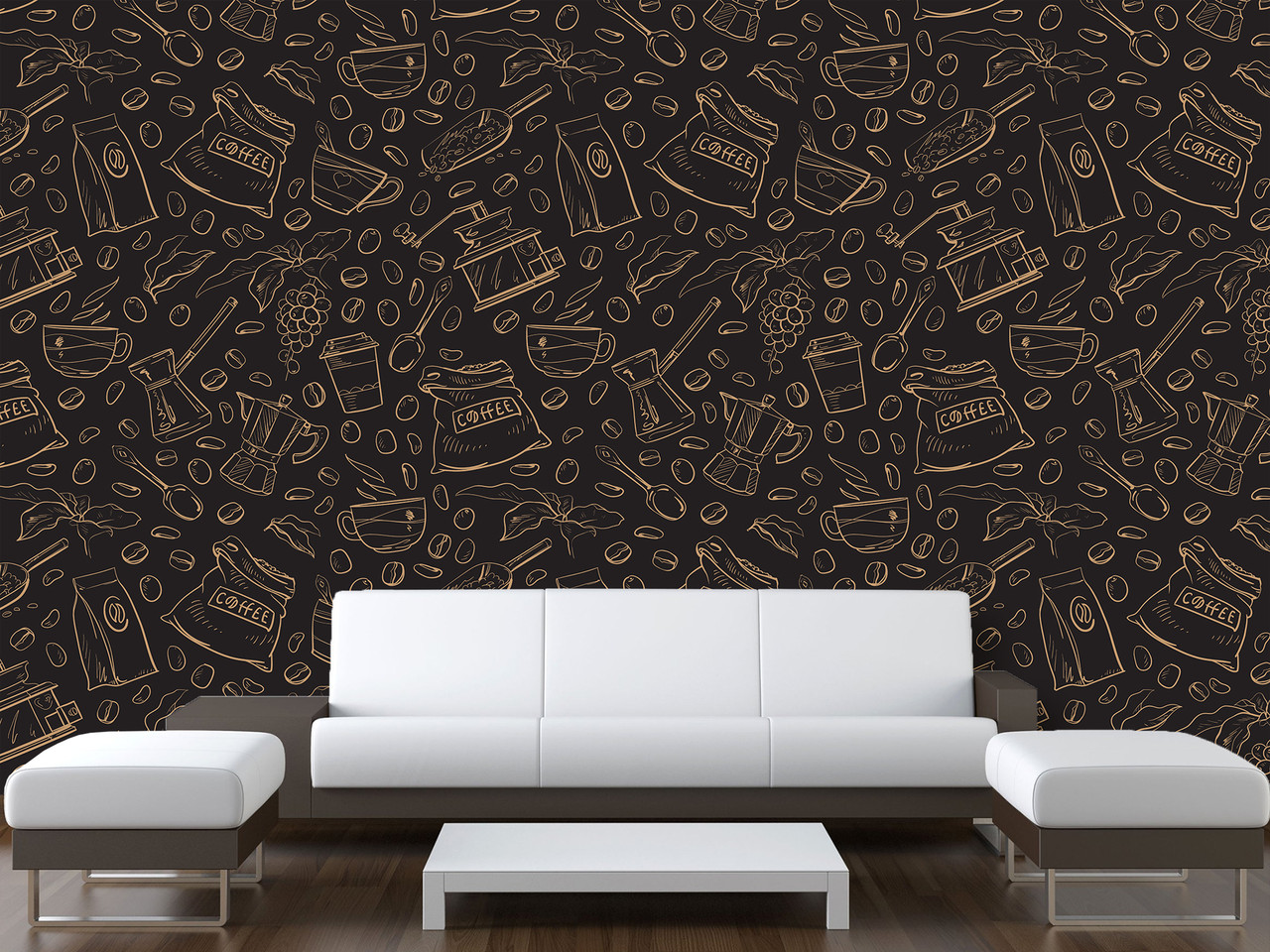 Самоклейка плівка Oracal для любителів кави, фотошпалери для офісу,кухні чи вітальні, фото 1