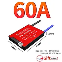 BMS плата DaLy LiFePO4 12 V 4S 60A симетрія з вологозахистом