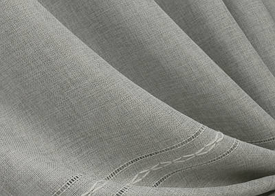 Однотонна тканина льон, мережка. Висота 2,9м. Колір світло-сірий. Код 1402ш