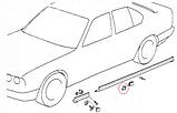 Кліпса кріплення накладки порога, арки BMW 3 E30, 5 E34, X3 E83 / 51711927439, фото 2