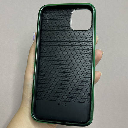 Чохол для Apple iPhone 11 Pro Max скляний з блискітками чохол на телефон айфон 11 про макс бірюзовий P9U, фото 2