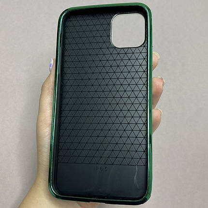 Чохол для Apple iPhone 11 Pro Max скляний з блискітками чохол на телефон айфон 11 про макс салатовий P9U, фото 2
