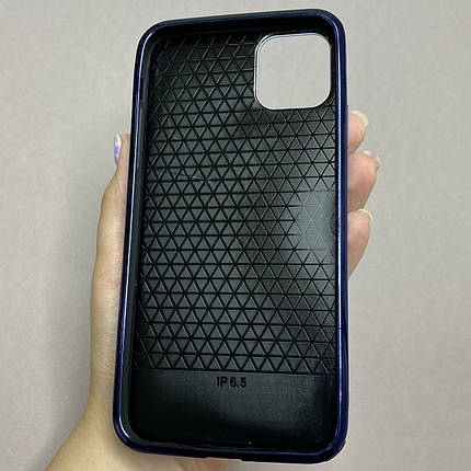 Чохол для Apple iPhone 11 Pro Max скляний з блискітками чохол на телефон айфон 11 про макс рожевий P9U, фото 2