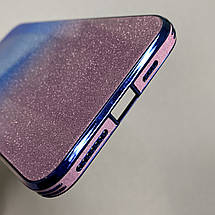 Чохол для Apple iPhone 11 Pro Max скляний з блискітками чохол на телефон айфон 11 про макс рожевий P9U, фото 4