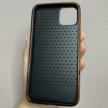 Чохол для Apple iPhone 11 Pro Max скляний з блискітками чохол на телефон айфон 11 про макс червоний P9U, фото 2