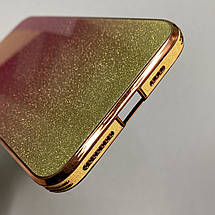 Чохол для Apple iPhone 11 Pro Max скляний з блискітками чохол на телефон айфон 11 про макс червоний P9U, фото 4