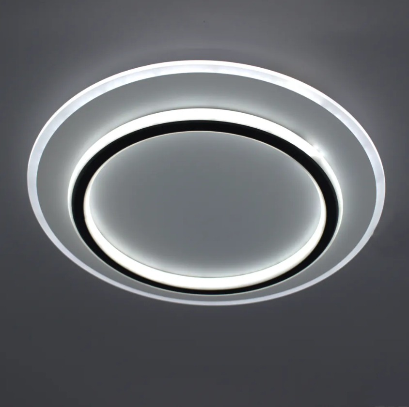 Керована світлодіодна люстра Esllse VEGA DUAL 75W 2R 3000-6500K ON/OFF 450×53-WHITE/BLACK-220-IP20
