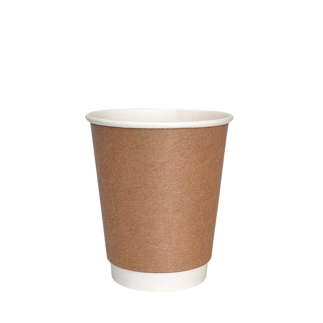 Стакан паперовий 300 мл - 250 ЄВРО подвійний 1 упак - 20шт, Бурий