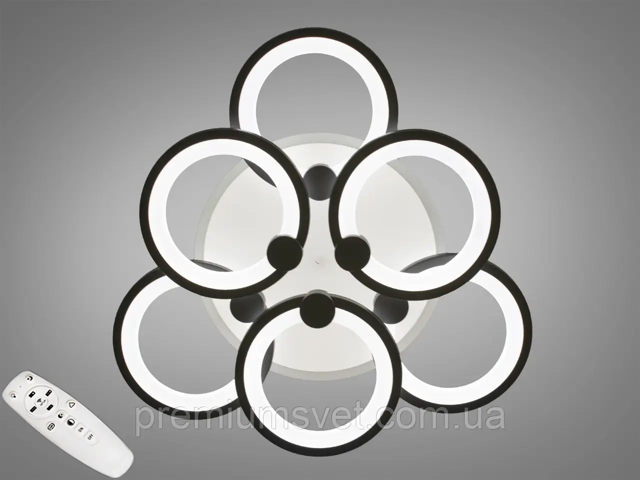 Люстра світлодіодна стельова  8022/3+3 BK LED 3 color dimmer