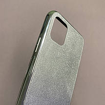 Чохол для iPhone 11 Pro Max скляний чохол з блискітками на телефон айфон 11 про макс синій q9u, фото 3