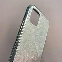 Чохол для iPhone 11 Pro Max скляний чохол з блискітками на телефон айфон 11 про макс рожевий q9u, фото 3