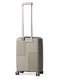 Валіза ручна поклажа поліпропілен шампань 55х36х20см/35л/2.7кг/Snowbal, фото 2