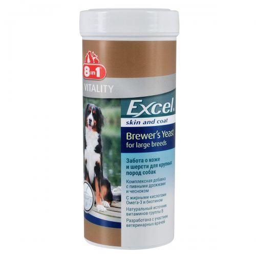 Excel Brewers Yeast Large Breed Вітаміни для великих порід собак для шкіри та шерсті 80 табл., фото 1