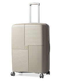 Валіза велика L поліпропілен шампань 76х52х31(+5)см/125л/4.6кг/Snowbal