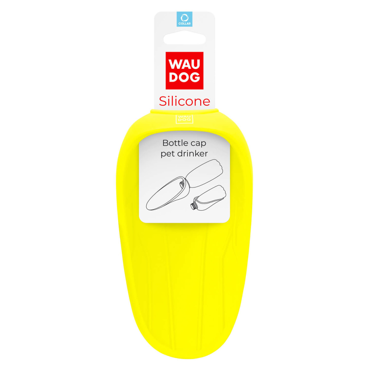 Поїлка-насадка на пляшку WAUDOG Silicone ЖОВТА 165х90мм 50778