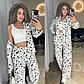 Принтований костюм штани розкльошені та вільна сорочка (р. S-L) 7KO3669, фото 7