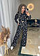 Принтований костюм штани розкльошені та вільна сорочка (р. S-L) 7KO3669, фото 9