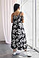 Вільний сарафан міді у квітковий принт на тонких бретелях без рукавів (р. 42-52) 2PL5763, фото 4