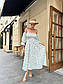 Сукня міді муслінова зі спущеними рукавами та резинкою на грудях (р. 42-46) 63PL5773, фото 2
