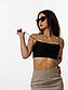 Вкорчений топ на тонких бретелях однотонний (р. 42-46) 31FU1261, фото 5
