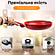 Набір посуду зі сковородою з гранітним покриттям Top Kitchen TK00094R red 7 предметів для індукційної плити, фото 5