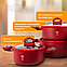 Набір посуду зі сковородою з гранітним покриттям Top Kitchen TK00094R red 7 предметів для індукційної плити, фото 6