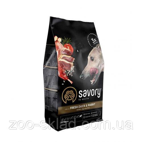 Savory DOG Adult All Breeds rich in Fresh Duck & Rabbit для всіх порід зі свіжою качкою й кроликом 3кг