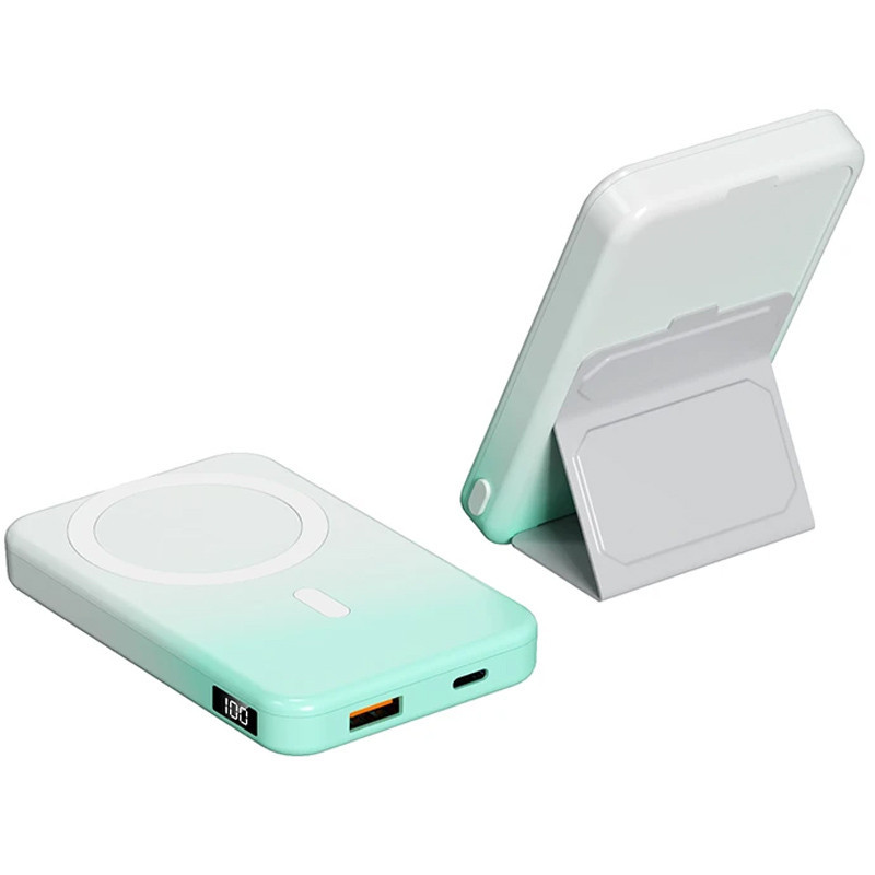 Портативний ЗП Power Bank JJT-A27-1 Gradient PD20W+QC 22.5W з БЗП 10000 mAh White / Green, фото 1
