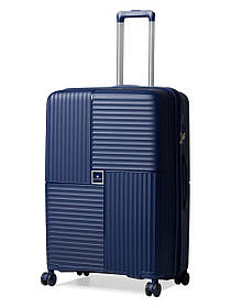 Валіза велика L поліпропілен синя 76х52х31(+5)см/125л/4.6кг/Snowball