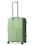 Валіза середня M поліпропілен зелена 66х46х27(+5)см/84л/3.7кг/Snowball, фото 3
