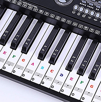 Наклейки на клавіші синтезатора, клавіші піаніно та іншого кольорові